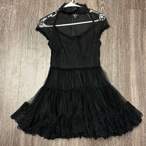 Killstar black lace party dress women’s size XS